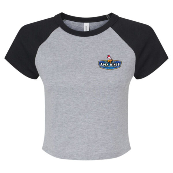 Stay Saucy at Apex Wings Printed - Women's Micro Rib Raglan Baby Tee Thumbnail