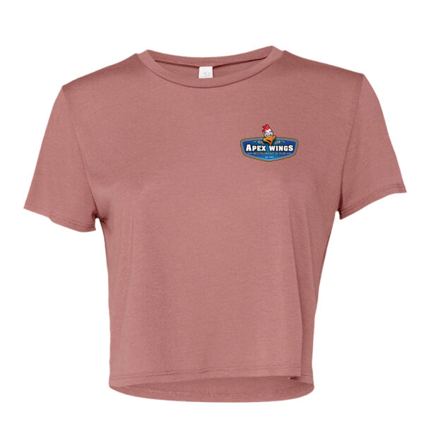 Stay Saucy at Apex Wings Printed - Women’s Flowy Crop Tee Thumbnail