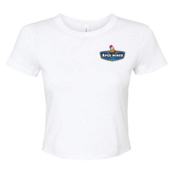 Stay Saucy at Apex Wings Printed - Women's Micro Rib Baby Tee Thumbnail