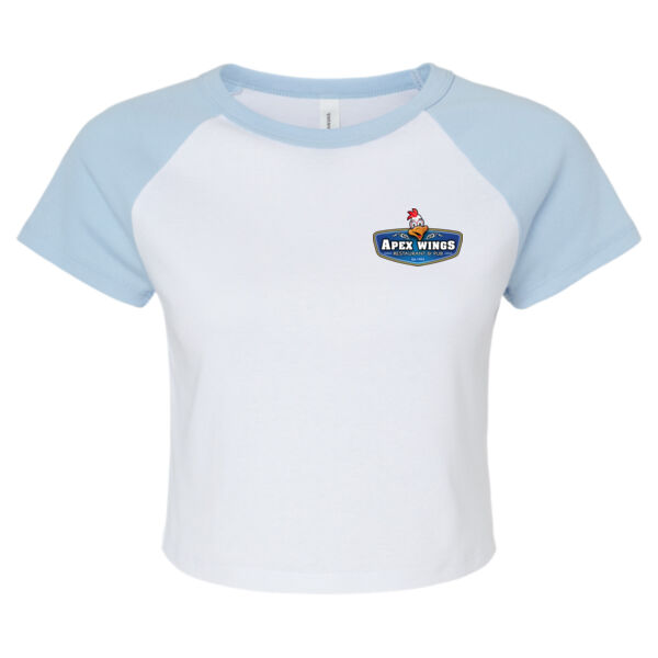 Stay Saucy at Apex Wings Printed - Women's Micro Rib Raglan Baby Tee Thumbnail