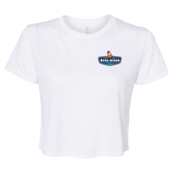 Stay Saucy at Apex Wings Printed - Women’s Flowy Crop Tee Thumbnail