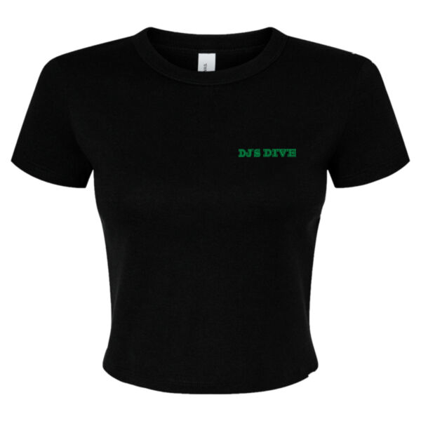 Printed Dj's Dive - Women's Micro Rib Baby Tee Thumbnail