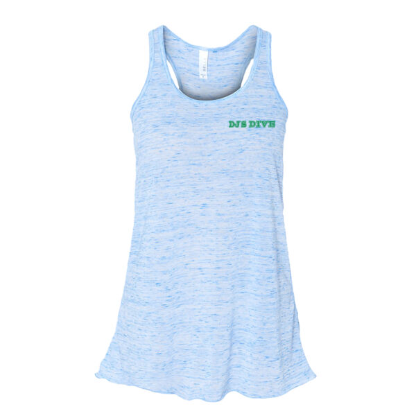 Printed Dj's Dive - Women's Flowy Racerback Tank Thumbnail