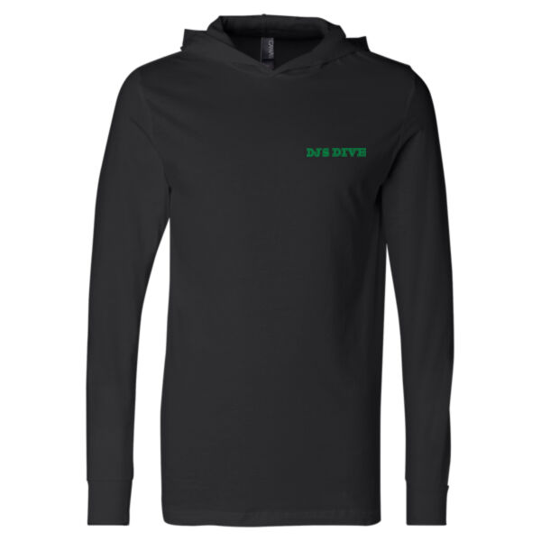 Printed Dj's Dive - Unisex Jersey Hooded Long Sleeve Tee Thumbnail