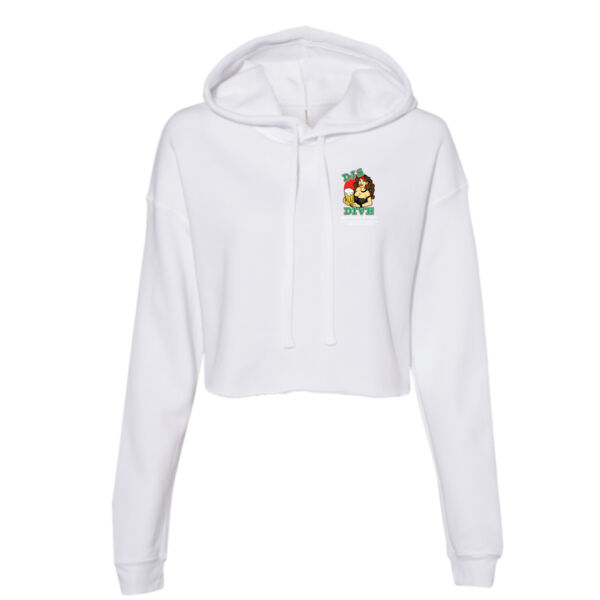 Printed DJ's Dive - Women's Crop Fleece Hoodie Thumbnail