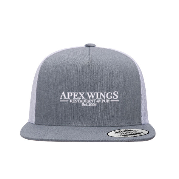 Embroidered Stay Saucy At Apex Wings - Five-Panel Classic Trucker Cap Thumbnail